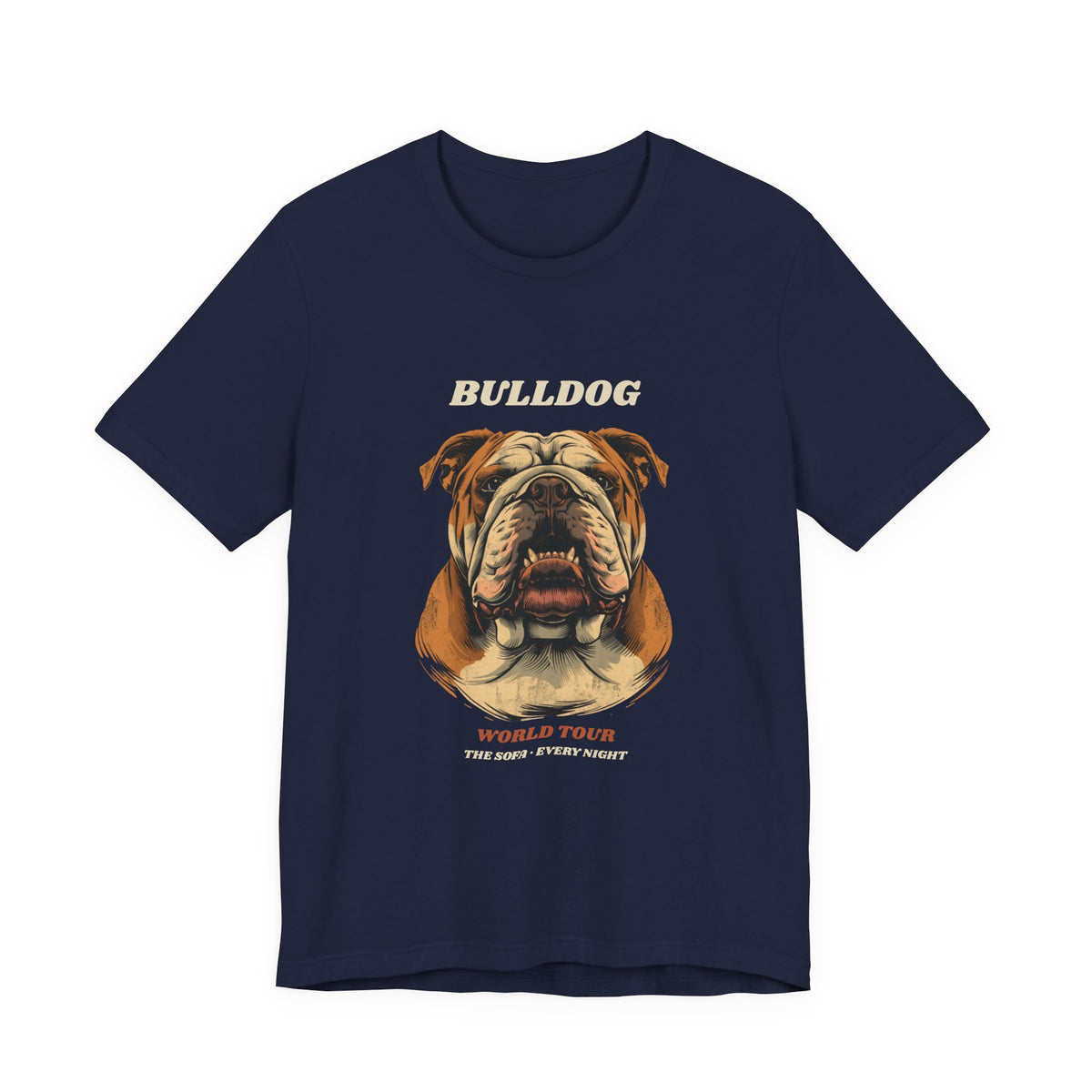 Bulldog World Tour vintage band t-shirt on model outdoors