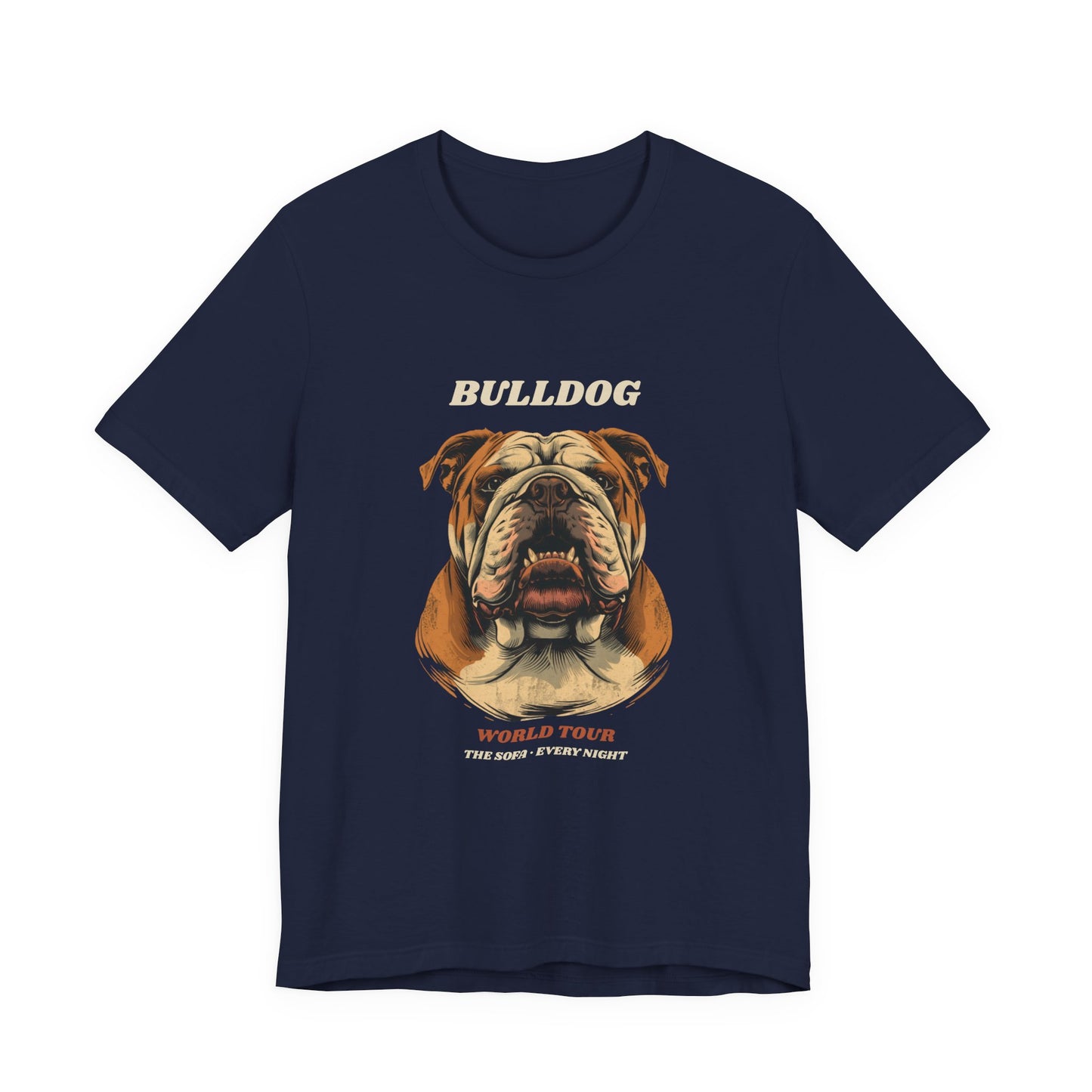 Bulldog World Tour vintage band t-shirt on model outdoors