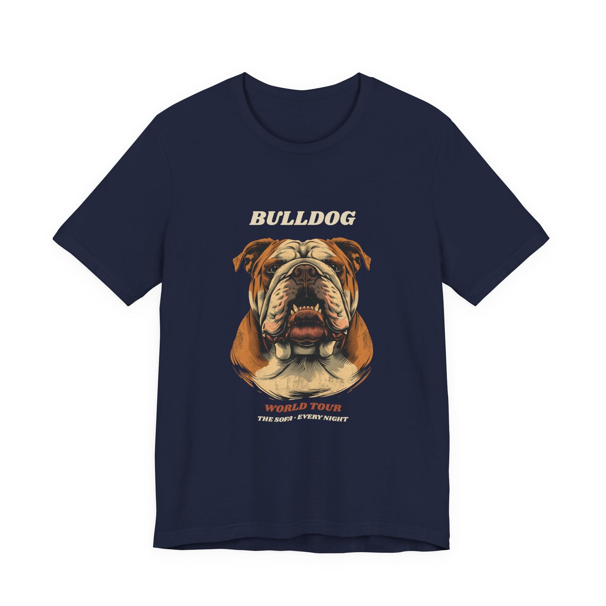 Bulldog World Tour vintage band t-shirt on model outdoors
