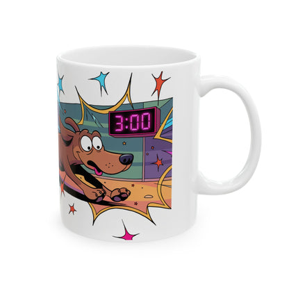 Dachshund ceramic coffee mug, 11oz and 15oz playful cartoon sausage dog gift - view 5