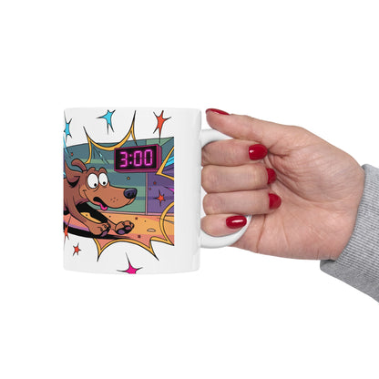 Dachshund ceramic coffee mug, 11oz and 15oz playful cartoon sausage dog gift - view 14