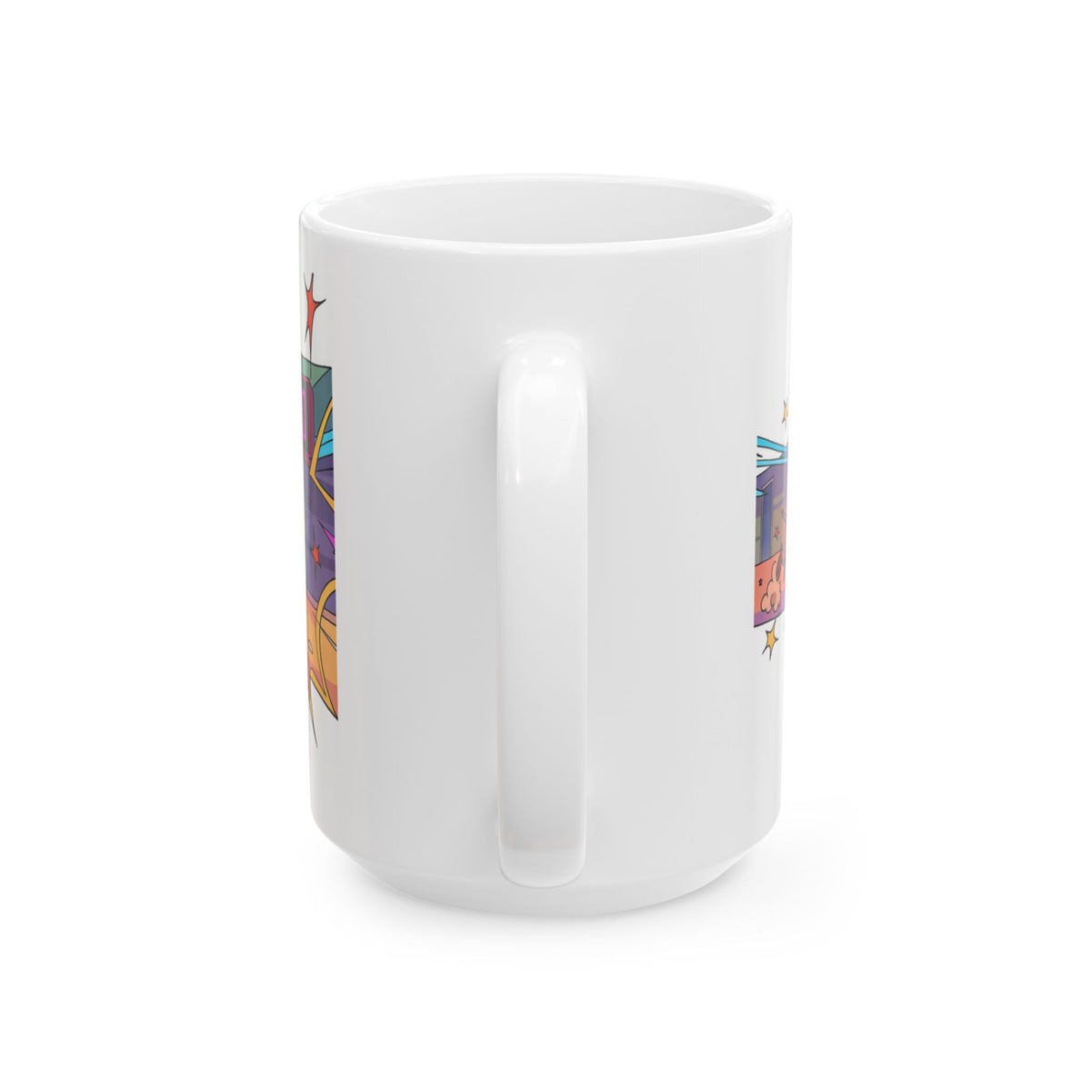 Dachshund ceramic coffee mug, 11oz and 15oz playful cartoon sausage dog gift - view 15