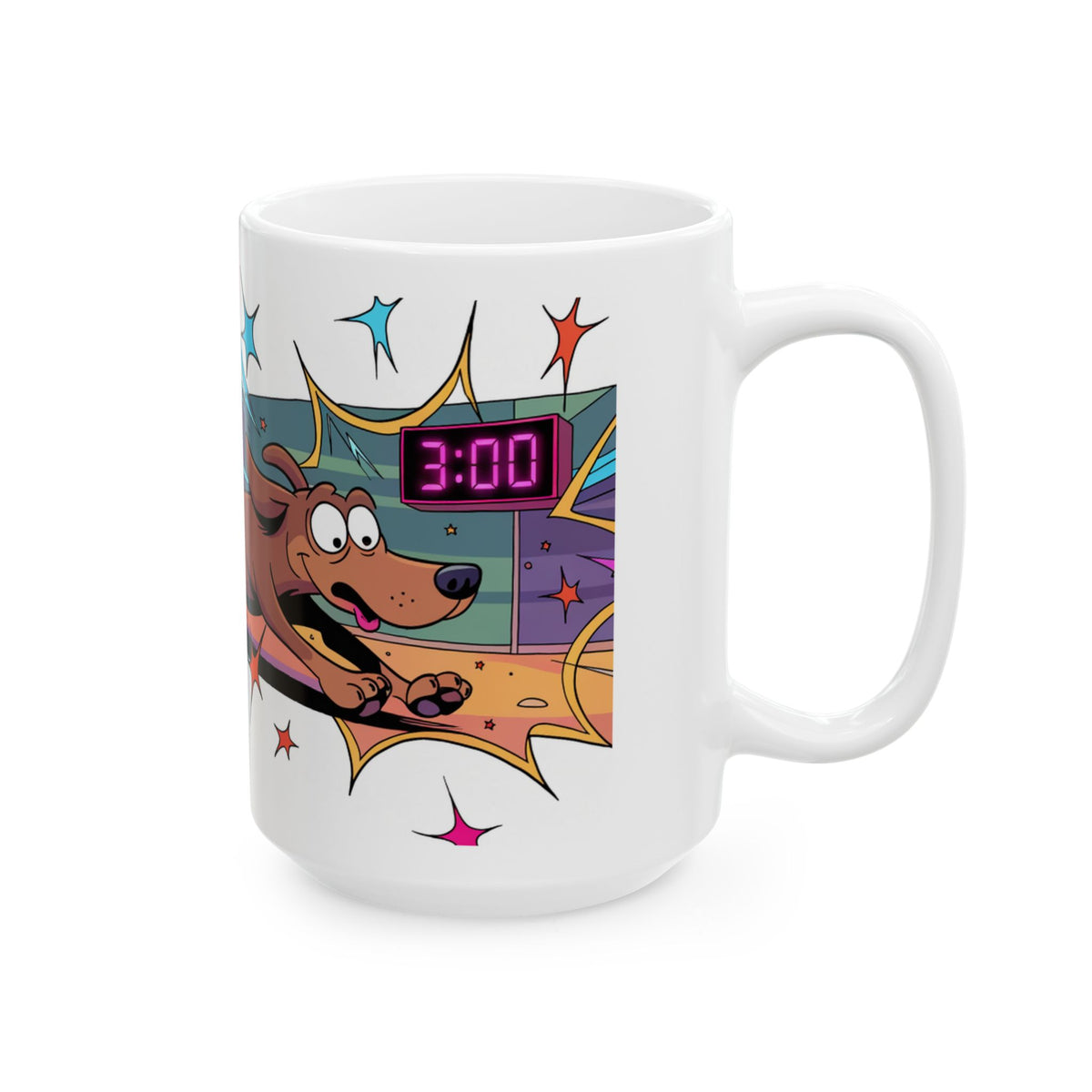 Dachshund ceramic coffee mug, 11oz and 15oz playful cartoon sausage dog gift - view 17