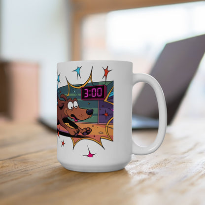 Dachshund ceramic coffee mug, 11oz and 15oz playful cartoon sausage dog gift - view 18
