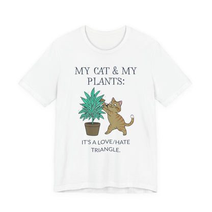 Cat & Plant T-Shirt navy colourway