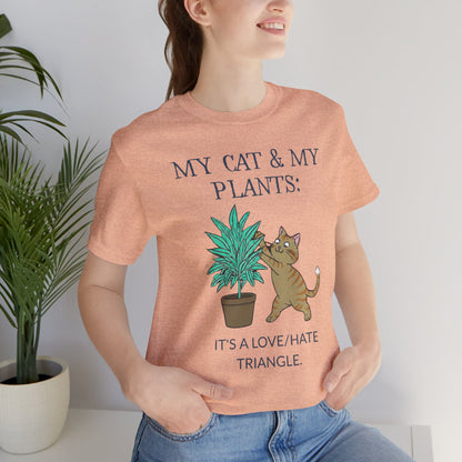 Cat & Plant T-Shirt on model