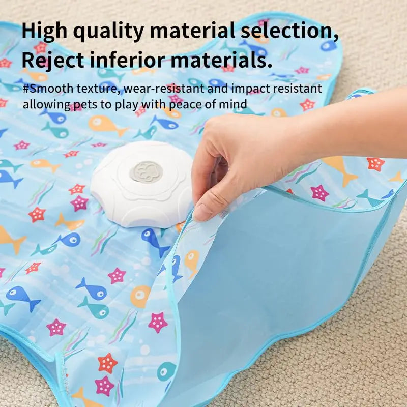cat hide and seek toy with concealed moving prey simulation