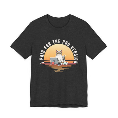 Cat Remote Worker t-shirt — folded product photo