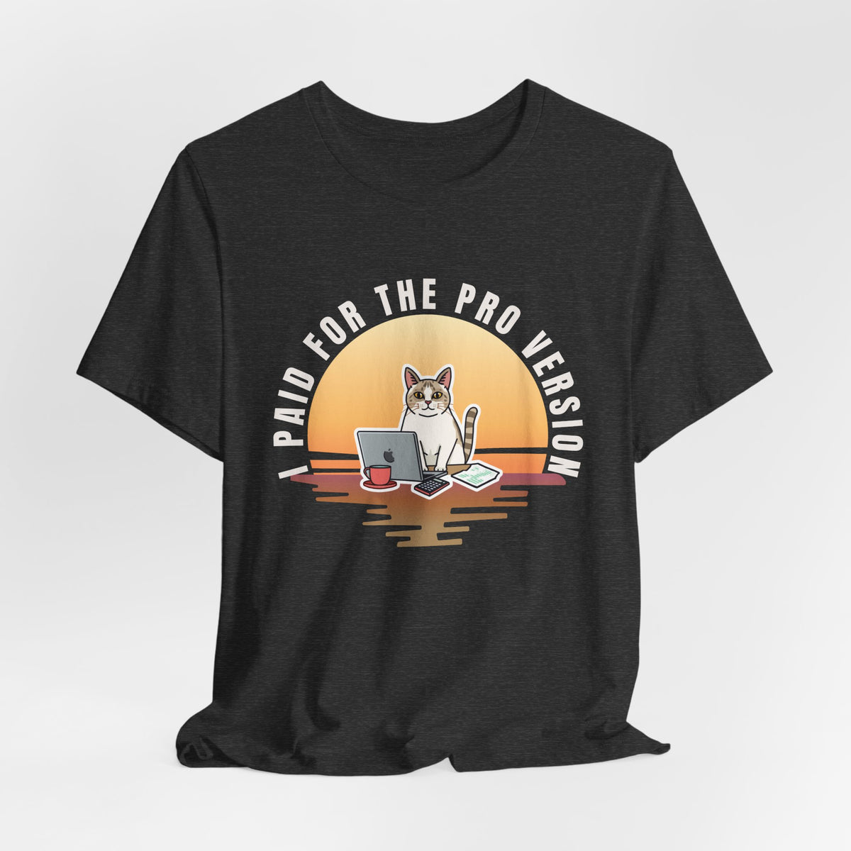Cat Remote Worker t-shirt — everyday style photo