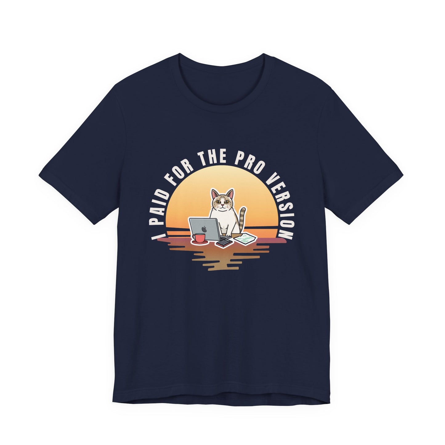 Cat Remote Worker t-shirt — additional colourway shot