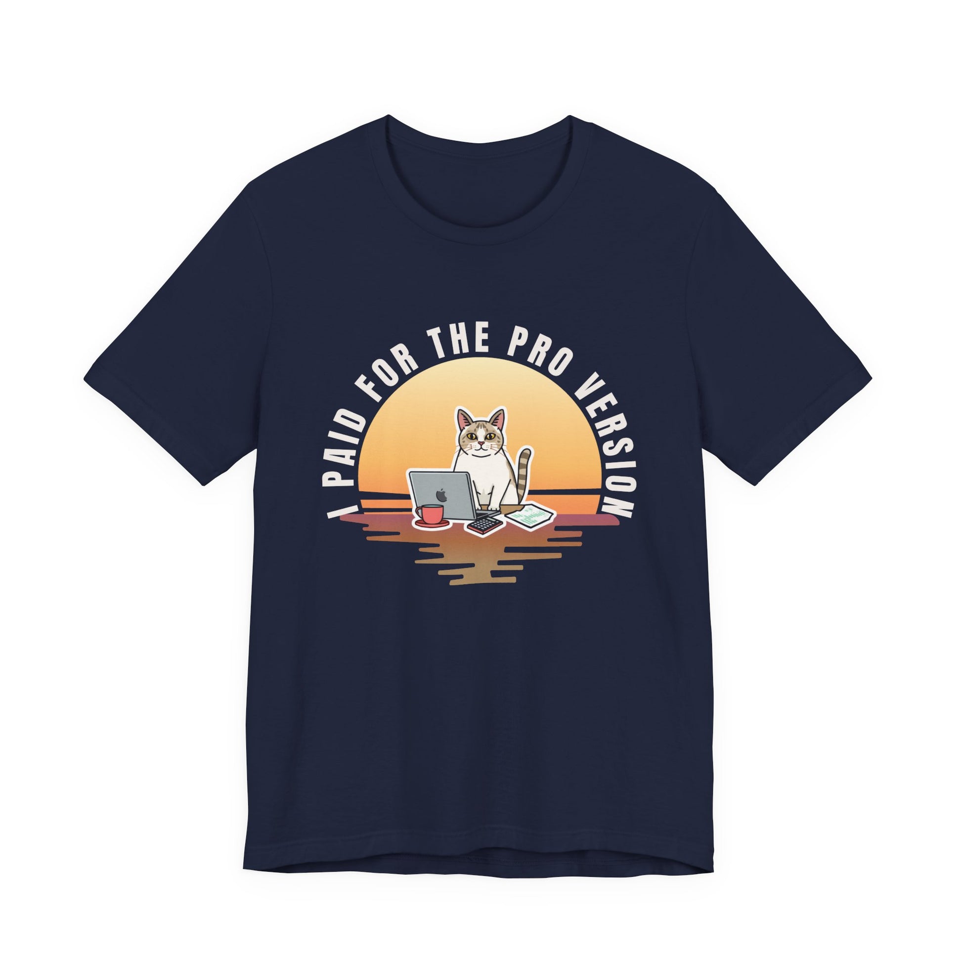 Cat Remote Worker t-shirt — additional colourway shot