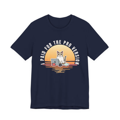 Cat Remote Worker t-shirt — additional colourway shot