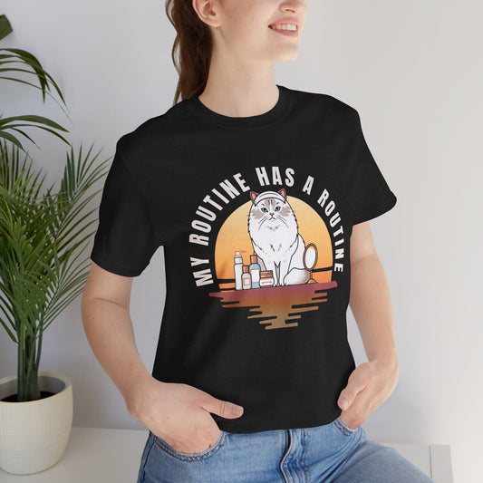 Cat Skincare t-shirt — back view on model