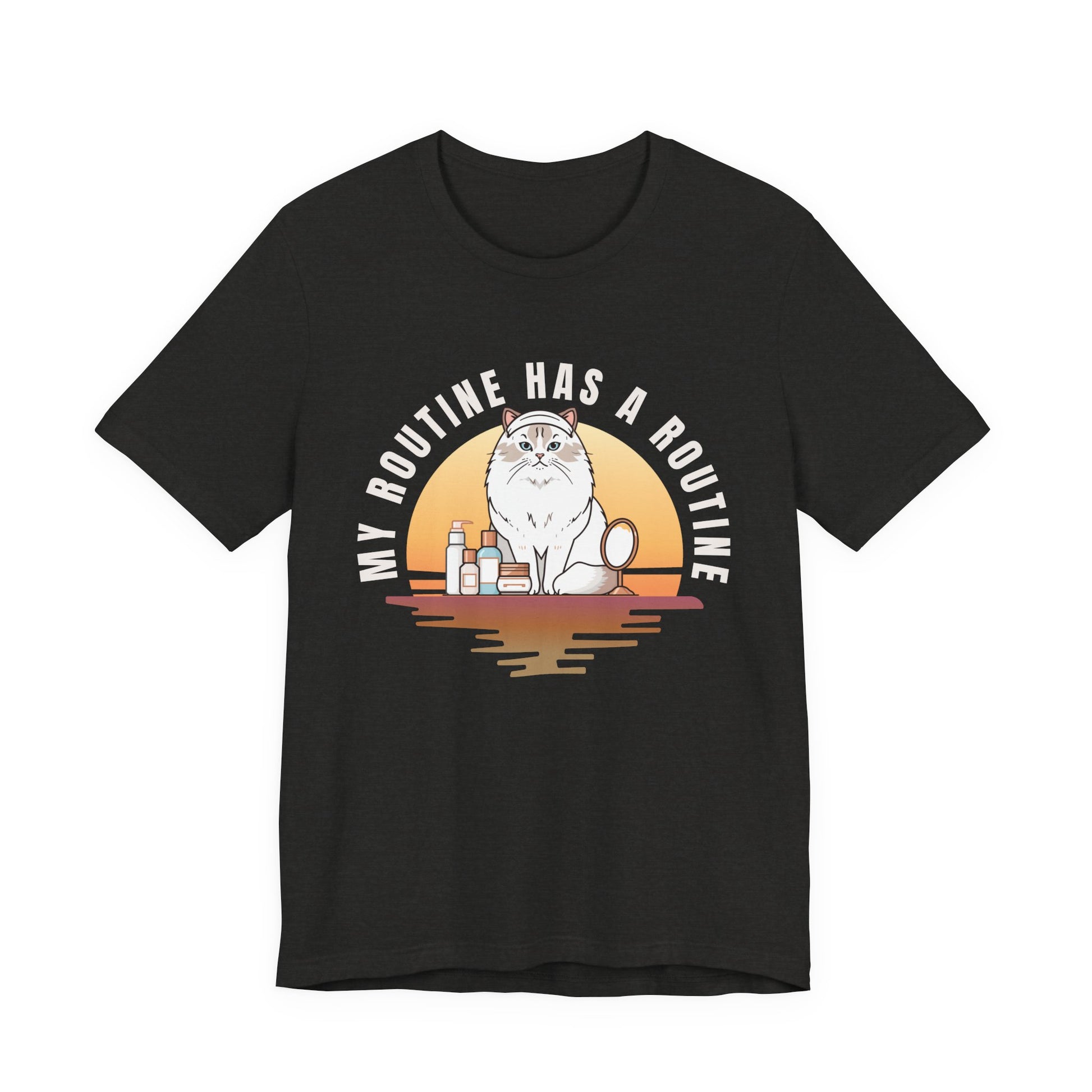Cat Skincare t-shirt — neckline and collar detail