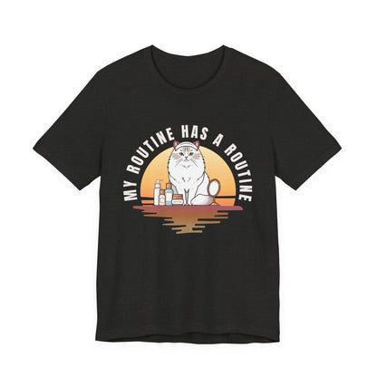 Cat Skincare t-shirt — neckline and collar detail