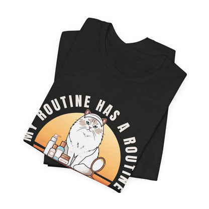 Cat Skincare t-shirt — model wearing casual style