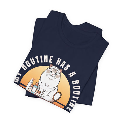 Cat Skincare t-shirt — model pose two