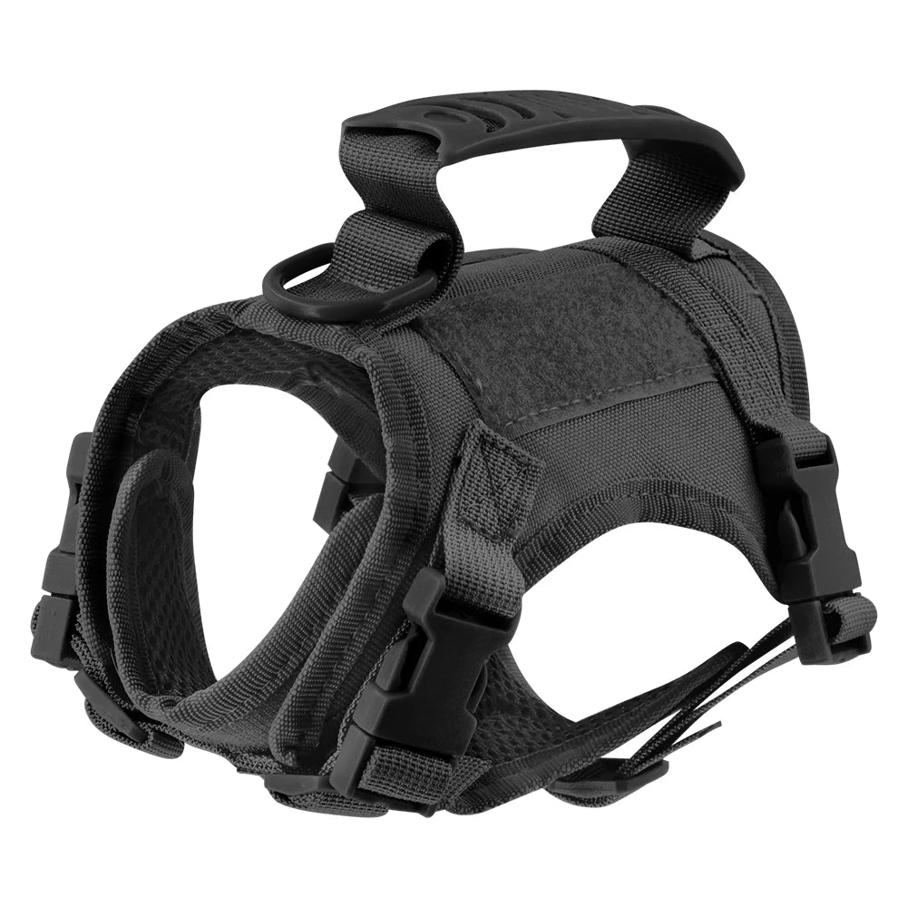 Black tactical cat harness vest