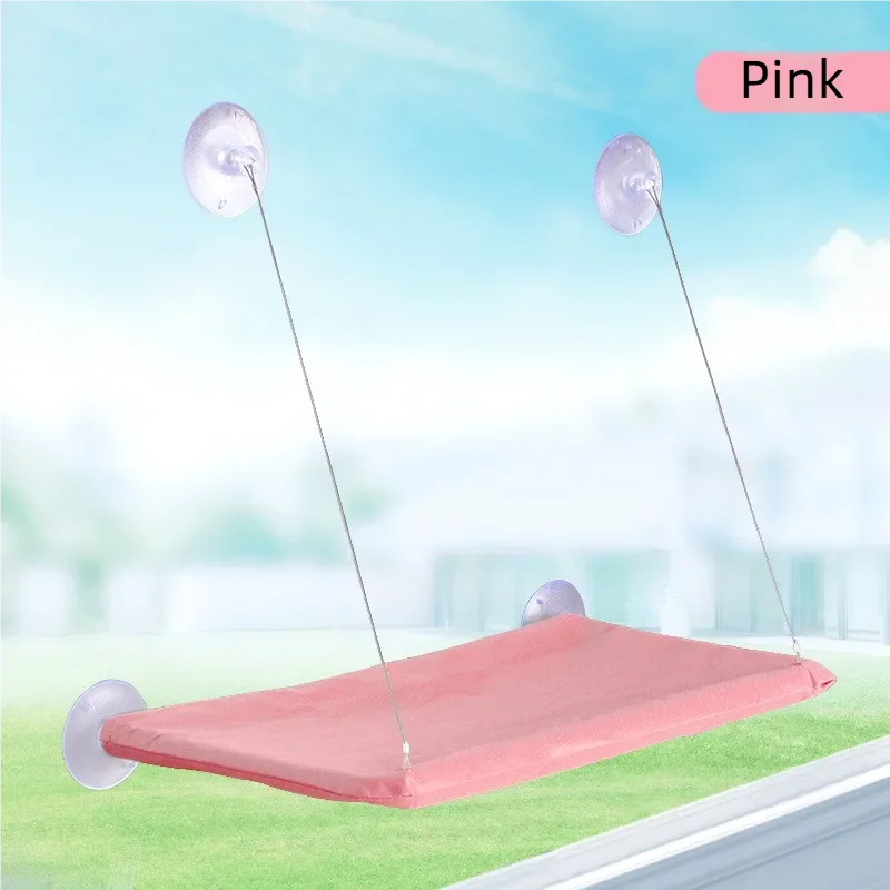 Pink cat window hammock with suction cups