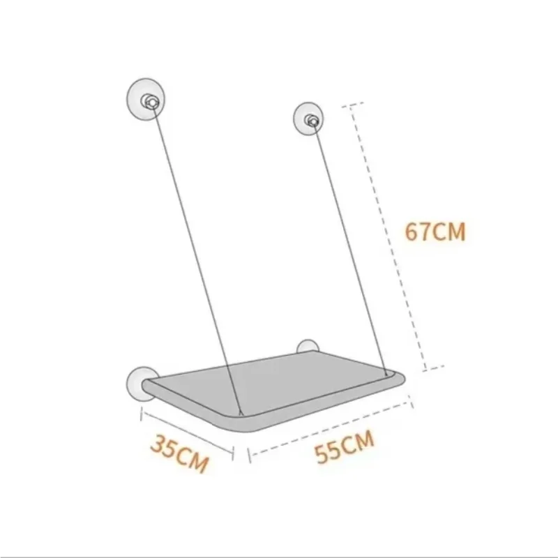 Cat window hammock size diagram, bed 55 x 35 cm
