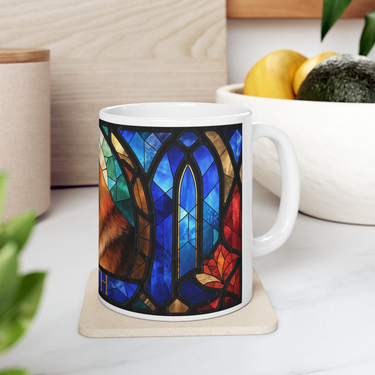 German Shepherd ceramic coffee mug, 11oz and 15oz cathedral glass GSD gift - view 10