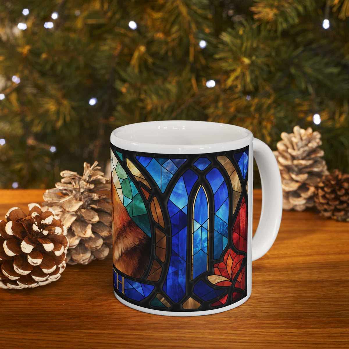 German Shepherd ceramic coffee mug, 11oz and 15oz cathedral glass GSD gift - view 12