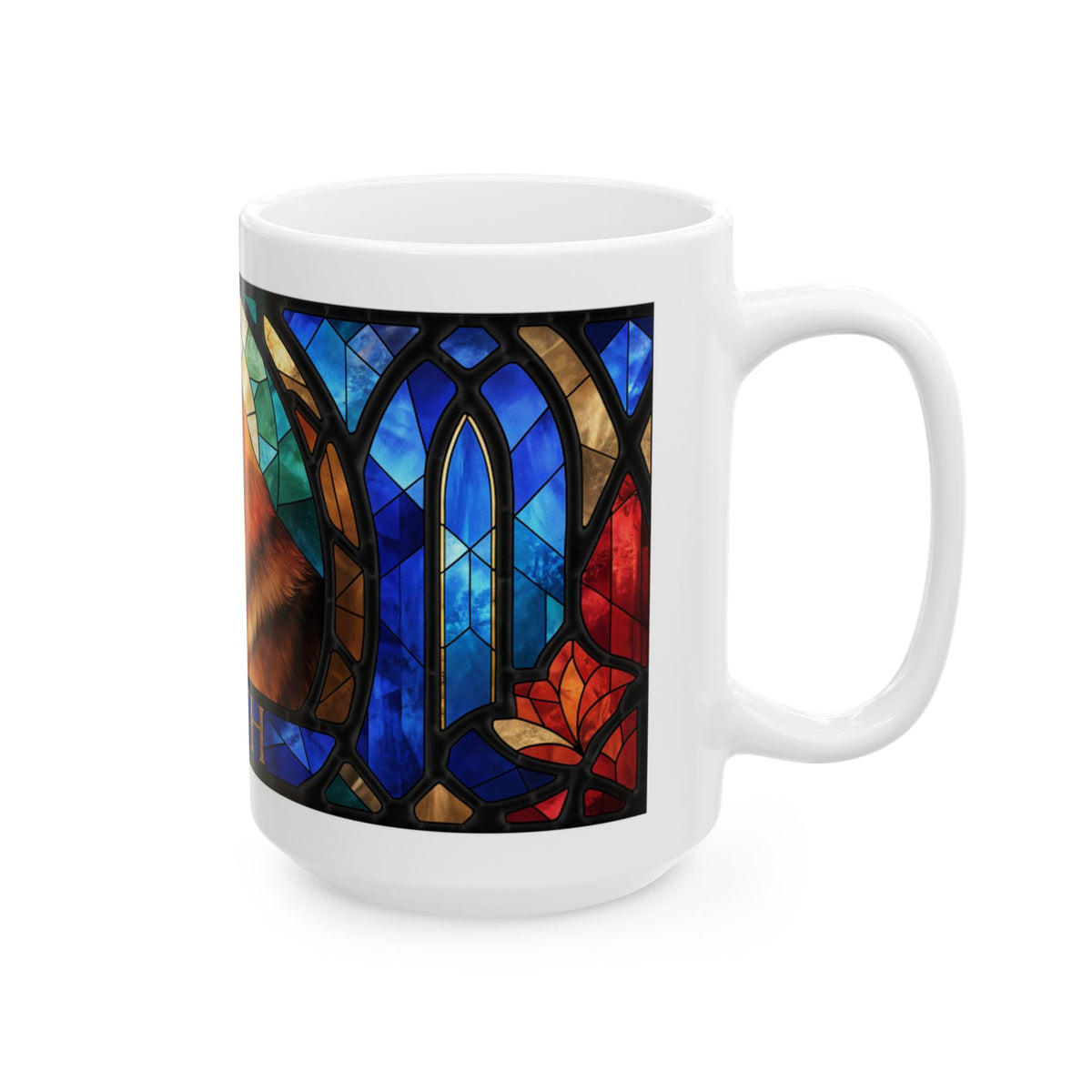 German Shepherd ceramic coffee mug, 11oz and 15oz cathedral glass GSD gift - view 17