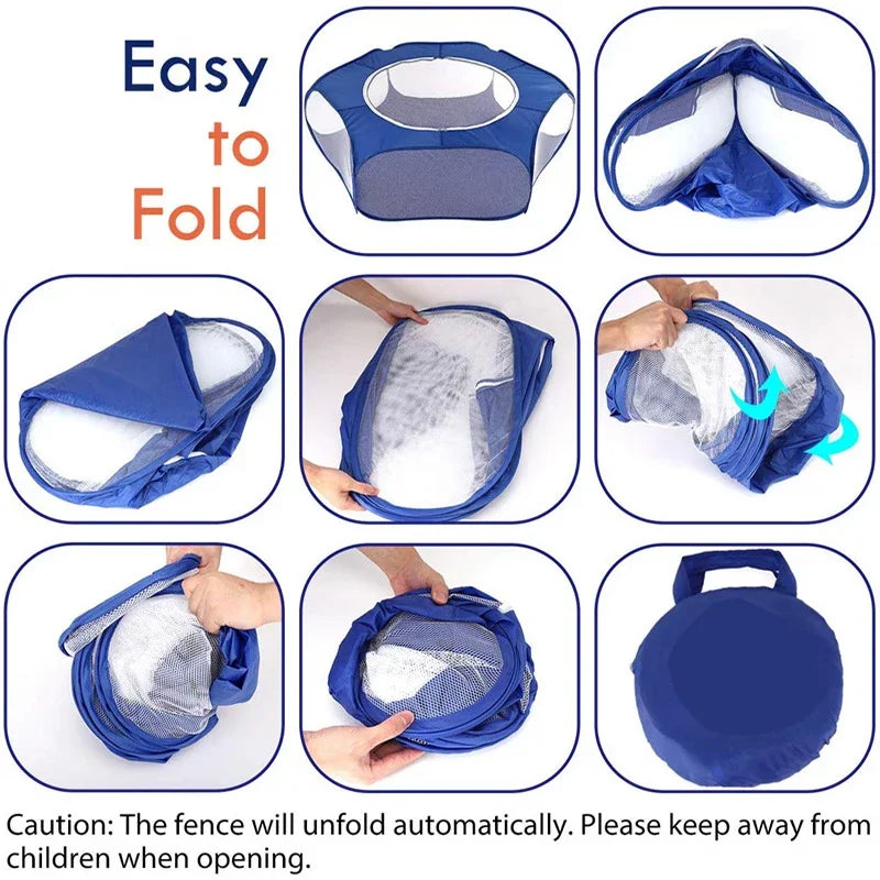 ClearPod pop-up transparent pet tent — with-cover style detail — SniffWaggleNWalk