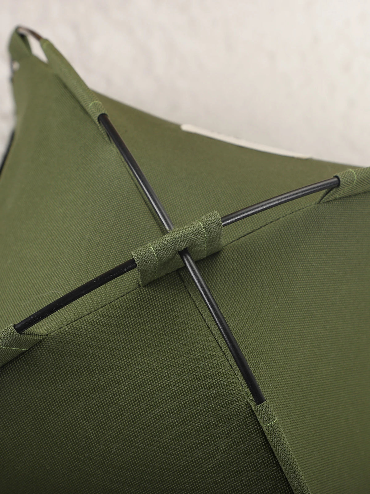 PawCamp™ Canvas Dome Cat Tent Army Green · S / M / L · Removable reversible cushion included