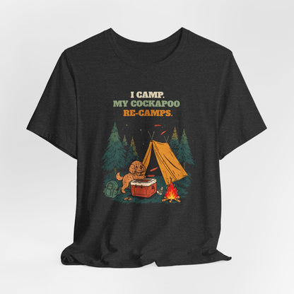 Cockapoo camping tee model back pose