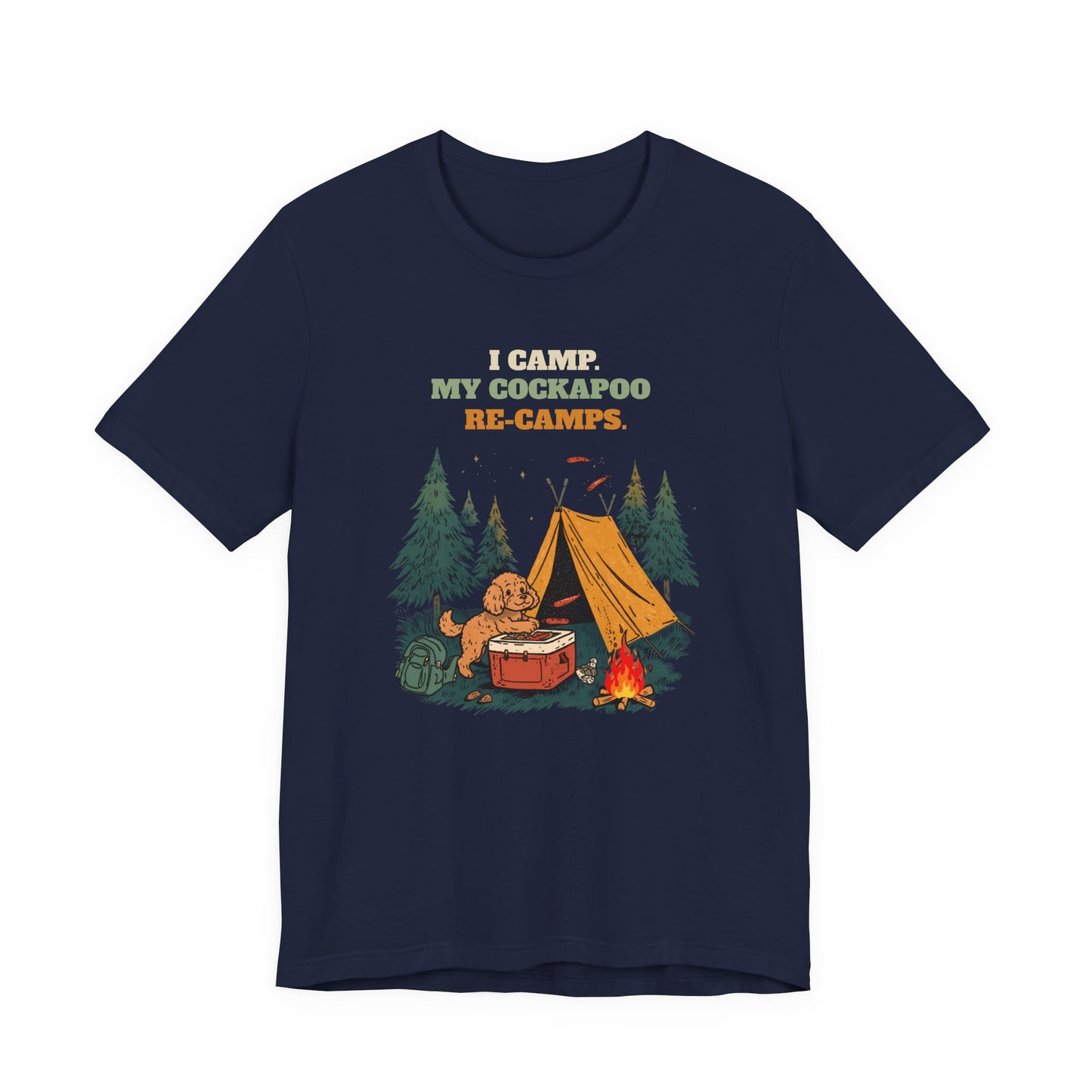Cockapoo camping tee unisex fit