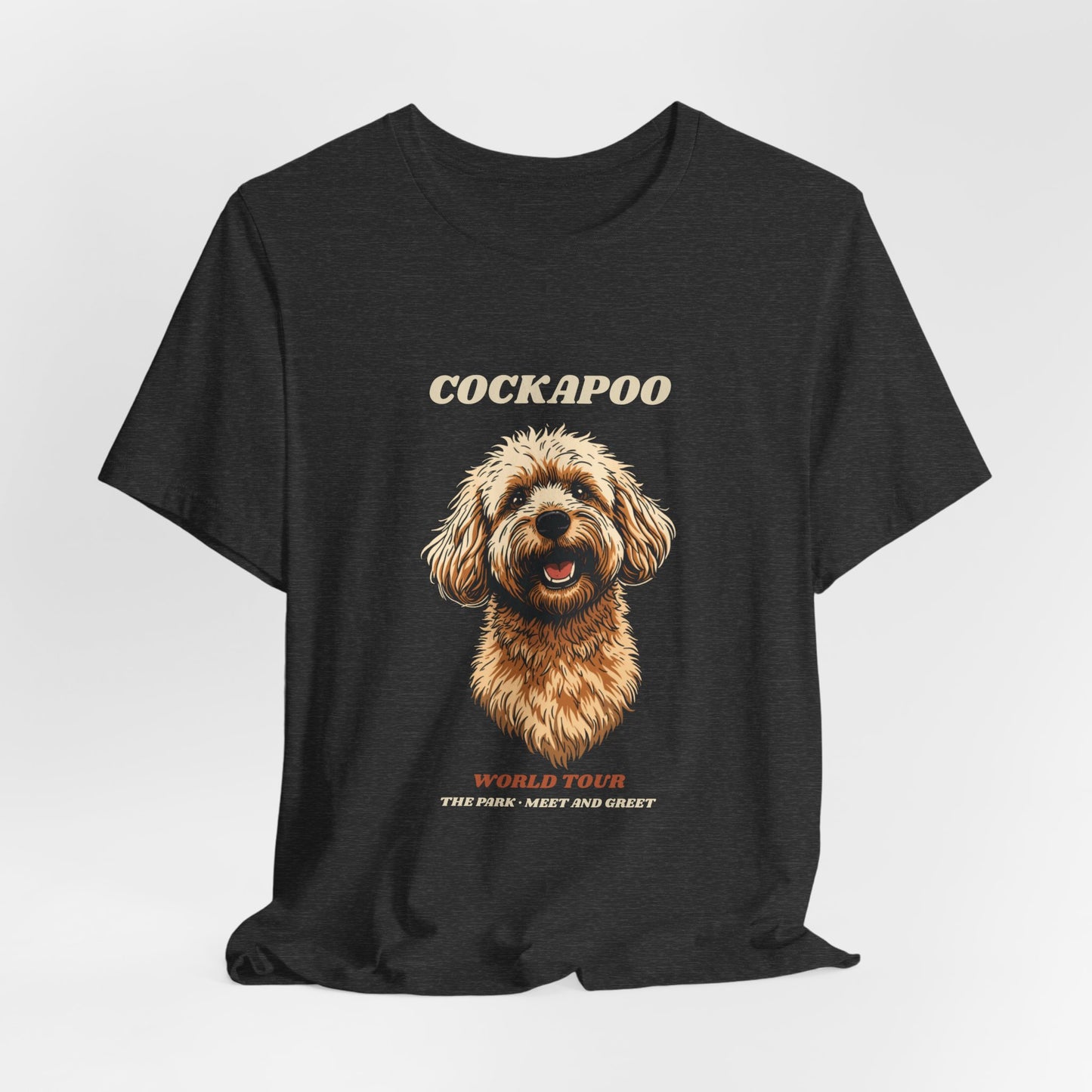 Cockapoo World Tour vintage band t-shirt fabric texture