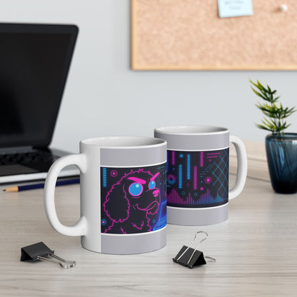 Cocker Spaniel neon ceramic coffee mug, 11oz funny dog lover gift - view 6