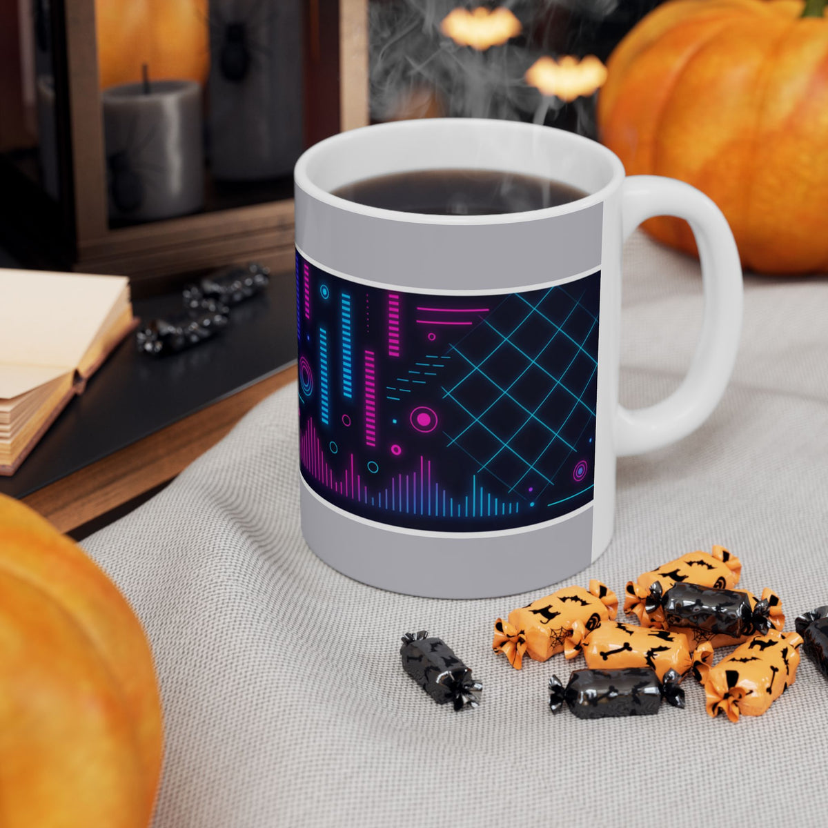 Cocker Spaniel neon ceramic coffee mug, 11oz funny dog lover gift - view 7