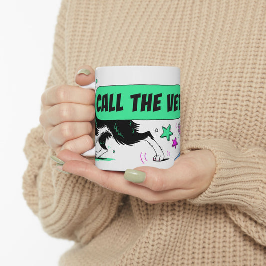 Border Collie ceramic coffee mug, 11oz and 15oz comic pop dog lover gift - view 1