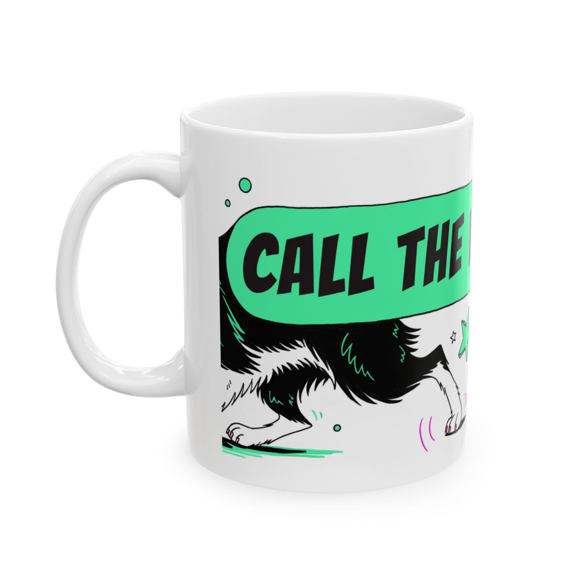 Border Collie ceramic coffee mug, 11oz and 15oz comic pop dog lover gift - view 5