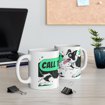Border Collie ceramic coffee mug, 11oz and 15oz comic pop dog lover gift - view 8