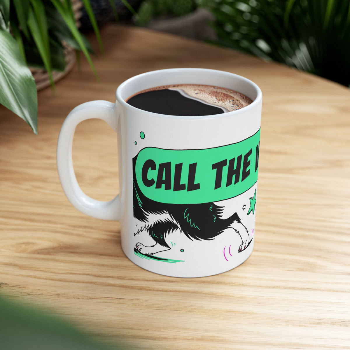 Border Collie ceramic coffee mug, 11oz and 15oz comic pop dog lover gift - view 11