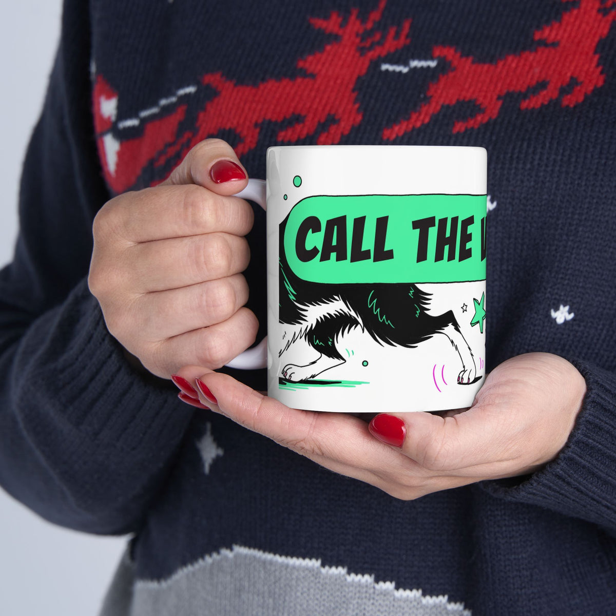 Border Collie ceramic coffee mug, 11oz and 15oz comic pop dog lover gift - view 13