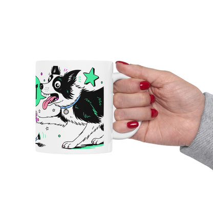 Border Collie ceramic coffee mug, 11oz and 15oz comic pop dog lover gift - view 14