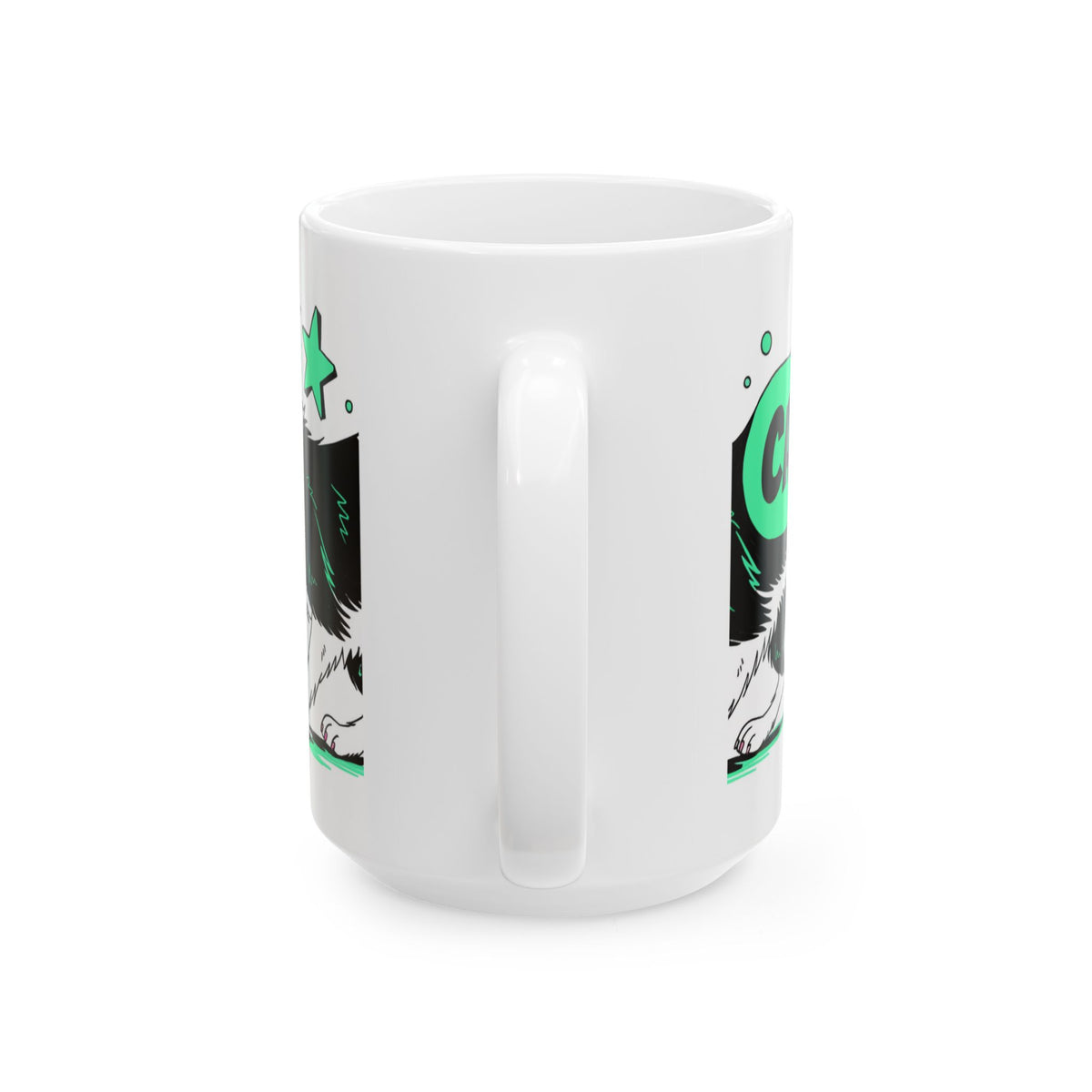 Border Collie ceramic coffee mug, 11oz and 15oz comic pop dog lover gift - view 15