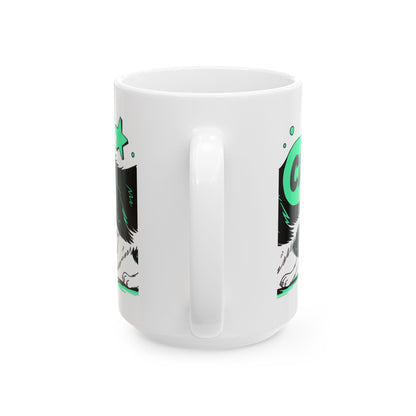 Border Collie ceramic coffee mug, 11oz and 15oz comic pop dog lover gift - view 15