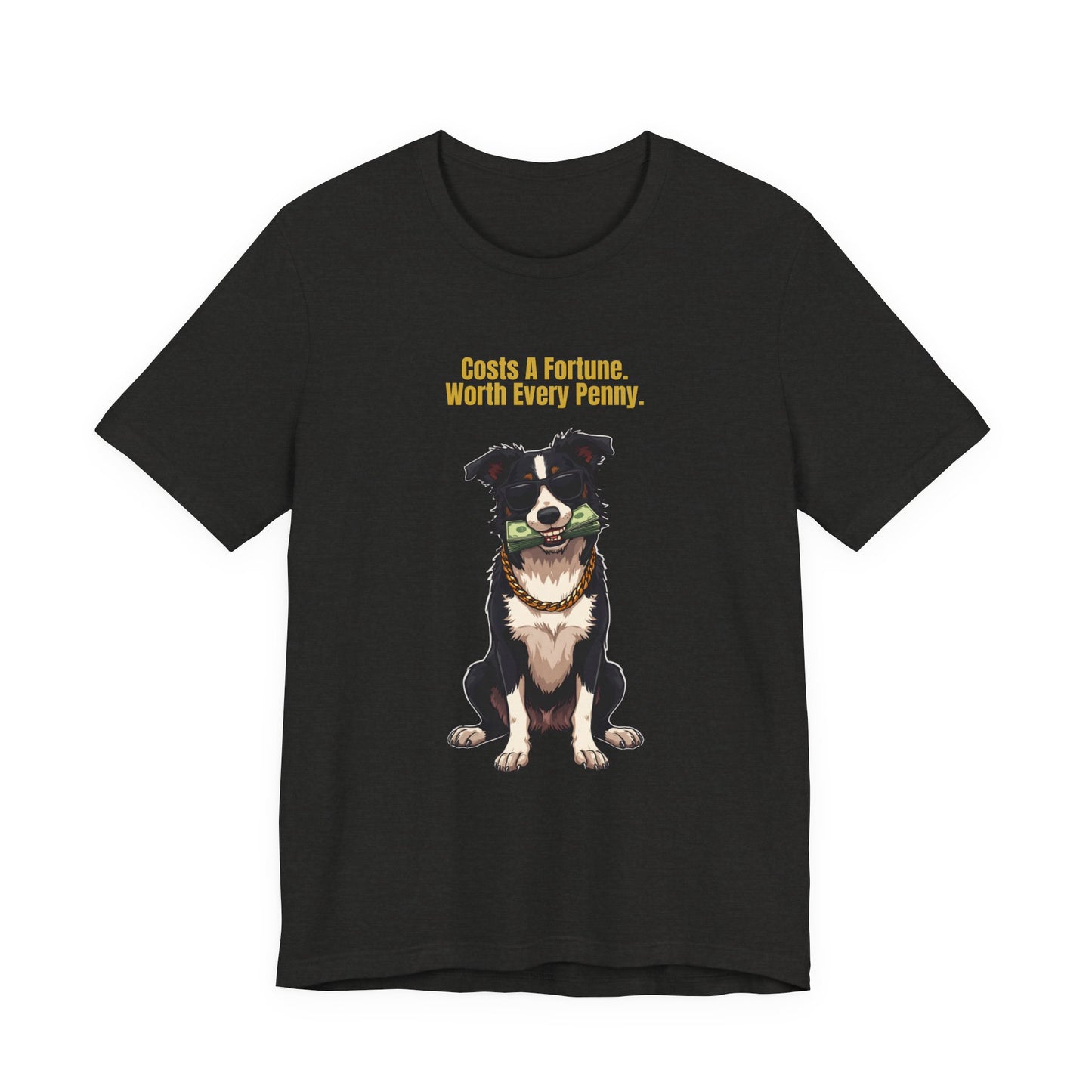 Costs A Fortune Border Collie t-shirt - full design view
