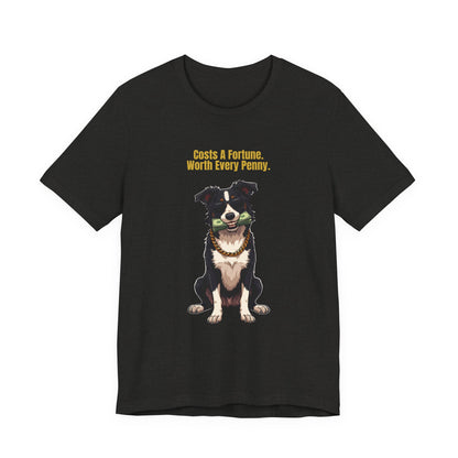 Costs A Fortune Border Collie t-shirt - full design view