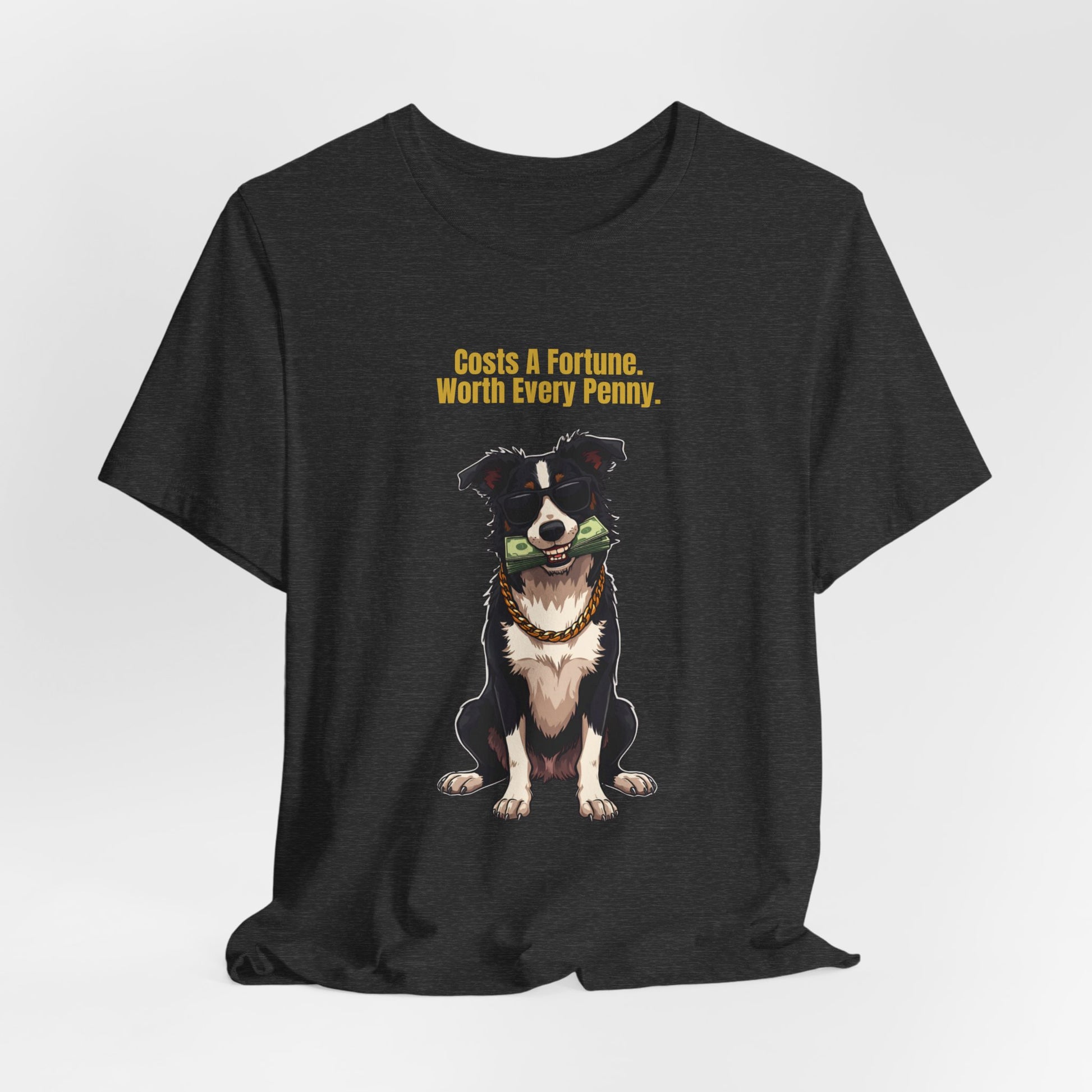 Costs A Fortune Border Collie t-shirt - additional colourway detail