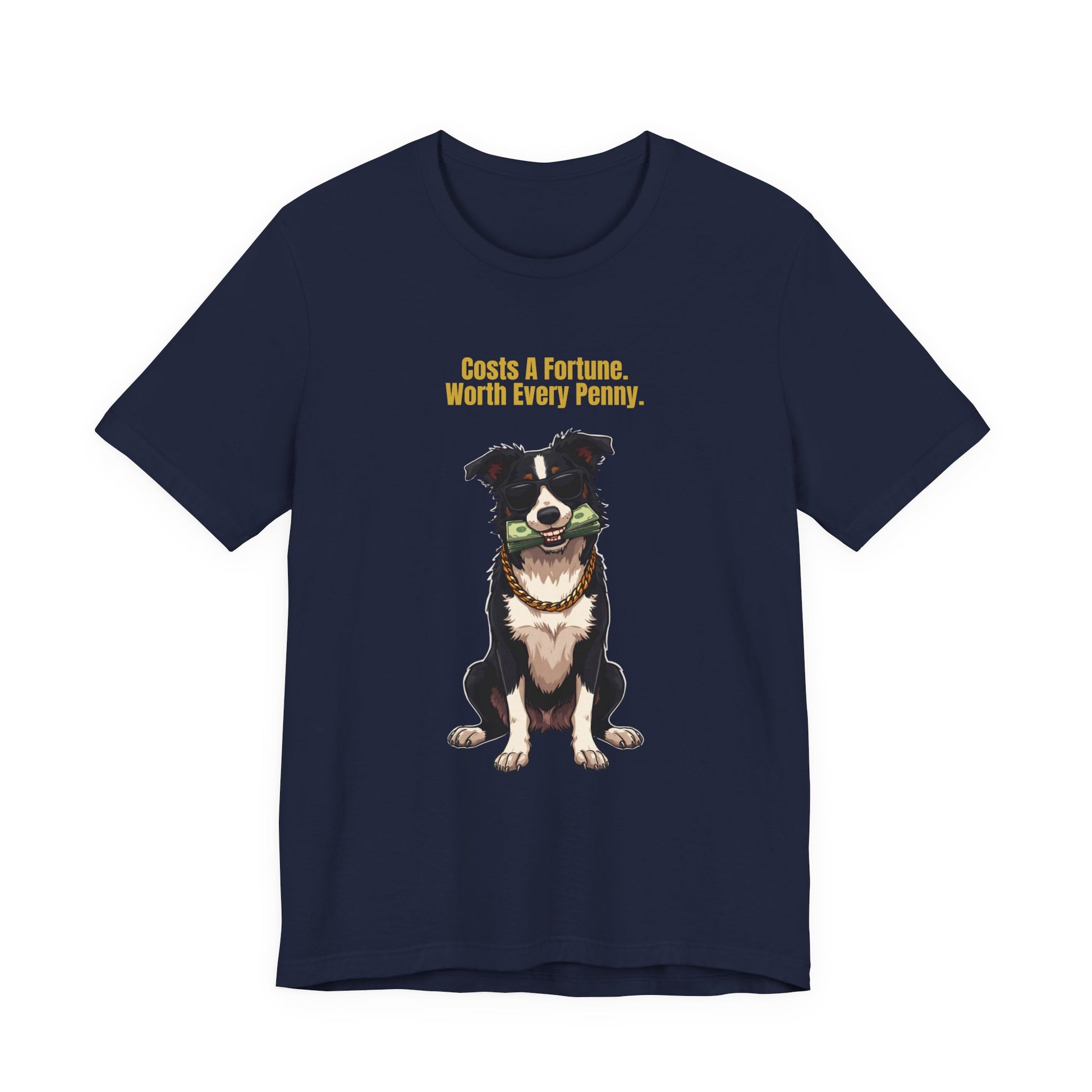Costs A Fortune Border Collie t-shirt - final product photo