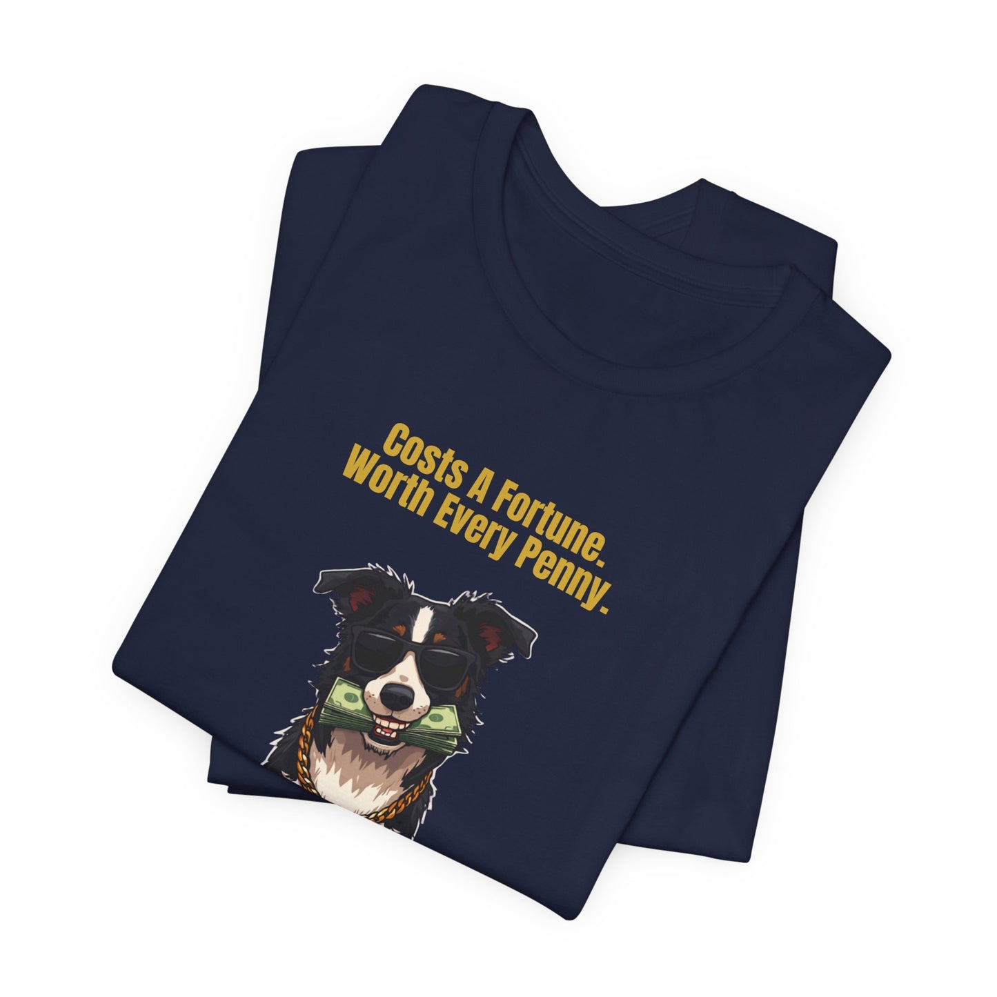 Costs A Fortune Border Collie t-shirt - relaxed fit shot