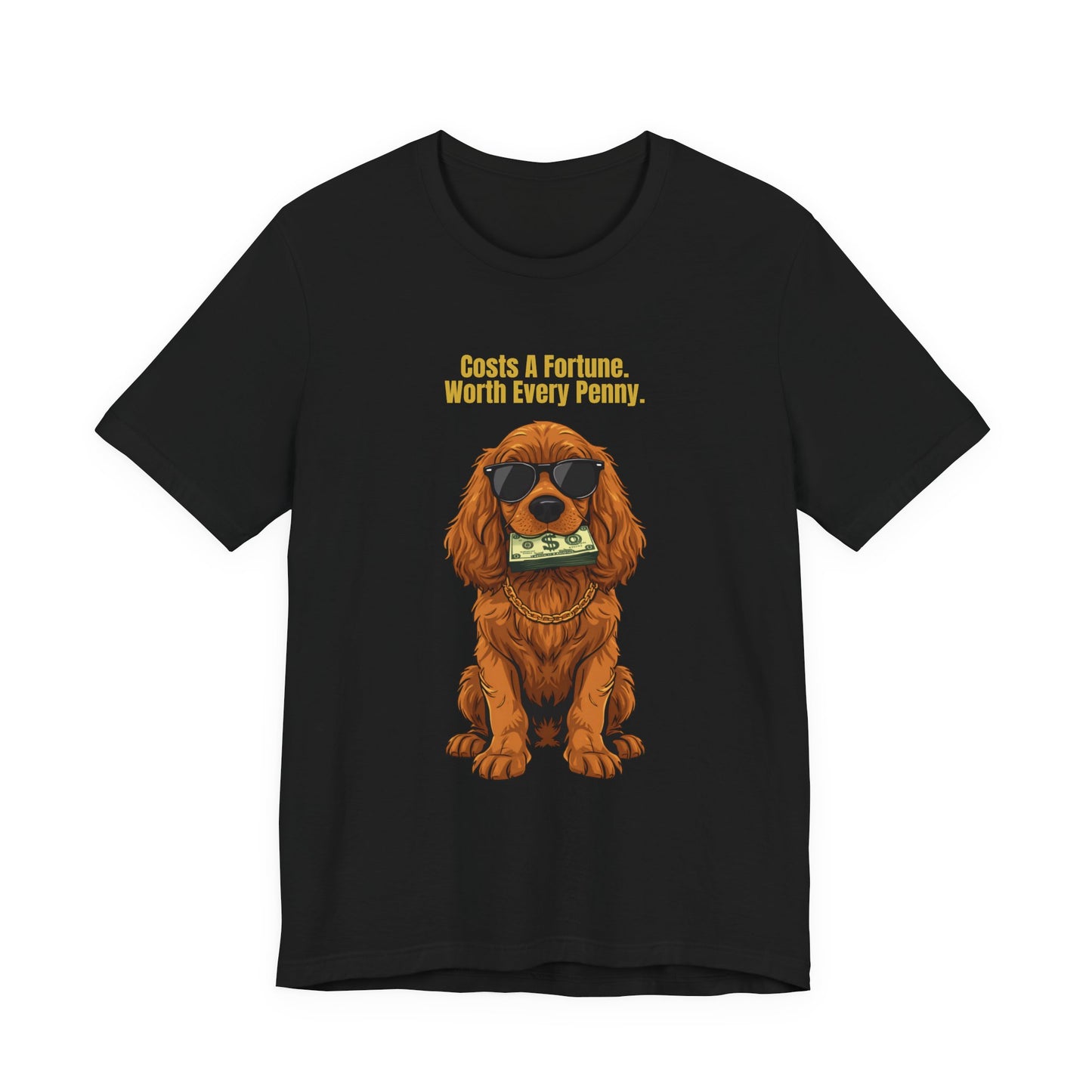 Dark Grey Heather colourway Costs A Fortune Cocker Spaniel T-Shirt