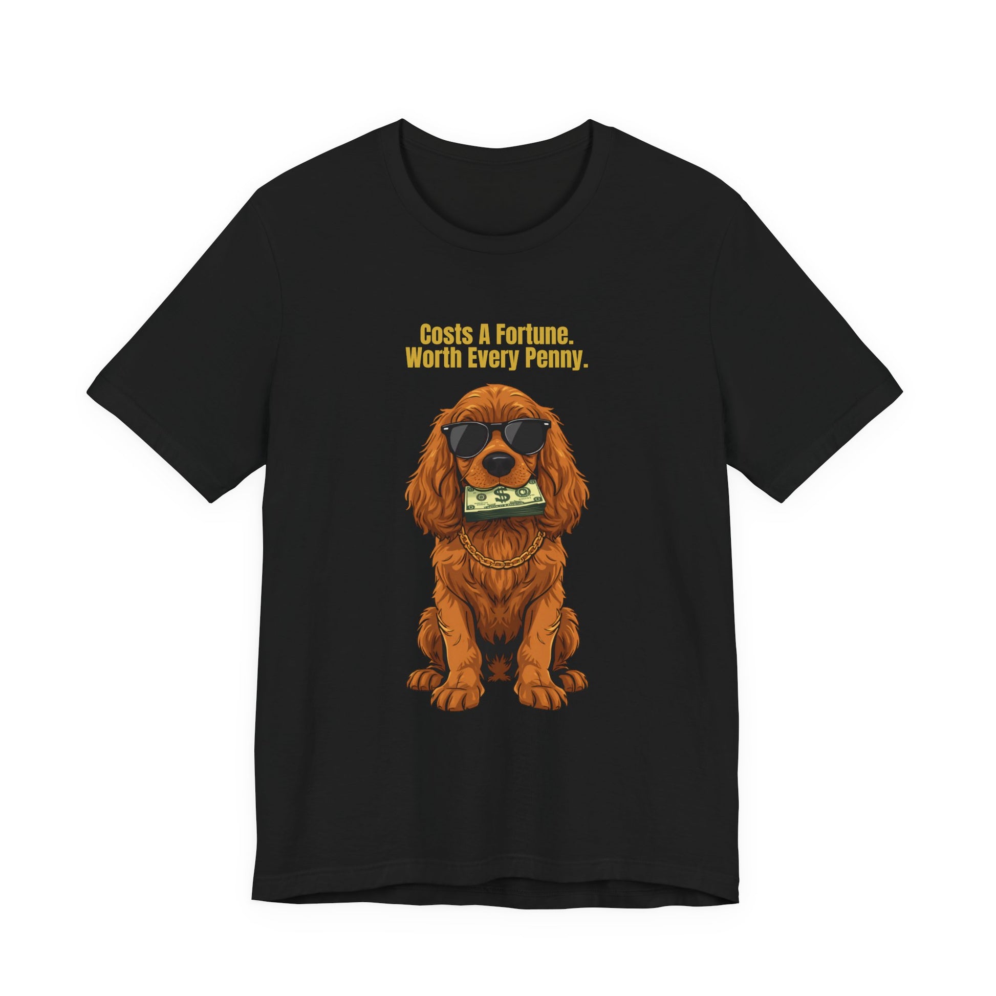 Dark Grey Heather colourway Costs A Fortune Cocker Spaniel T-Shirt
