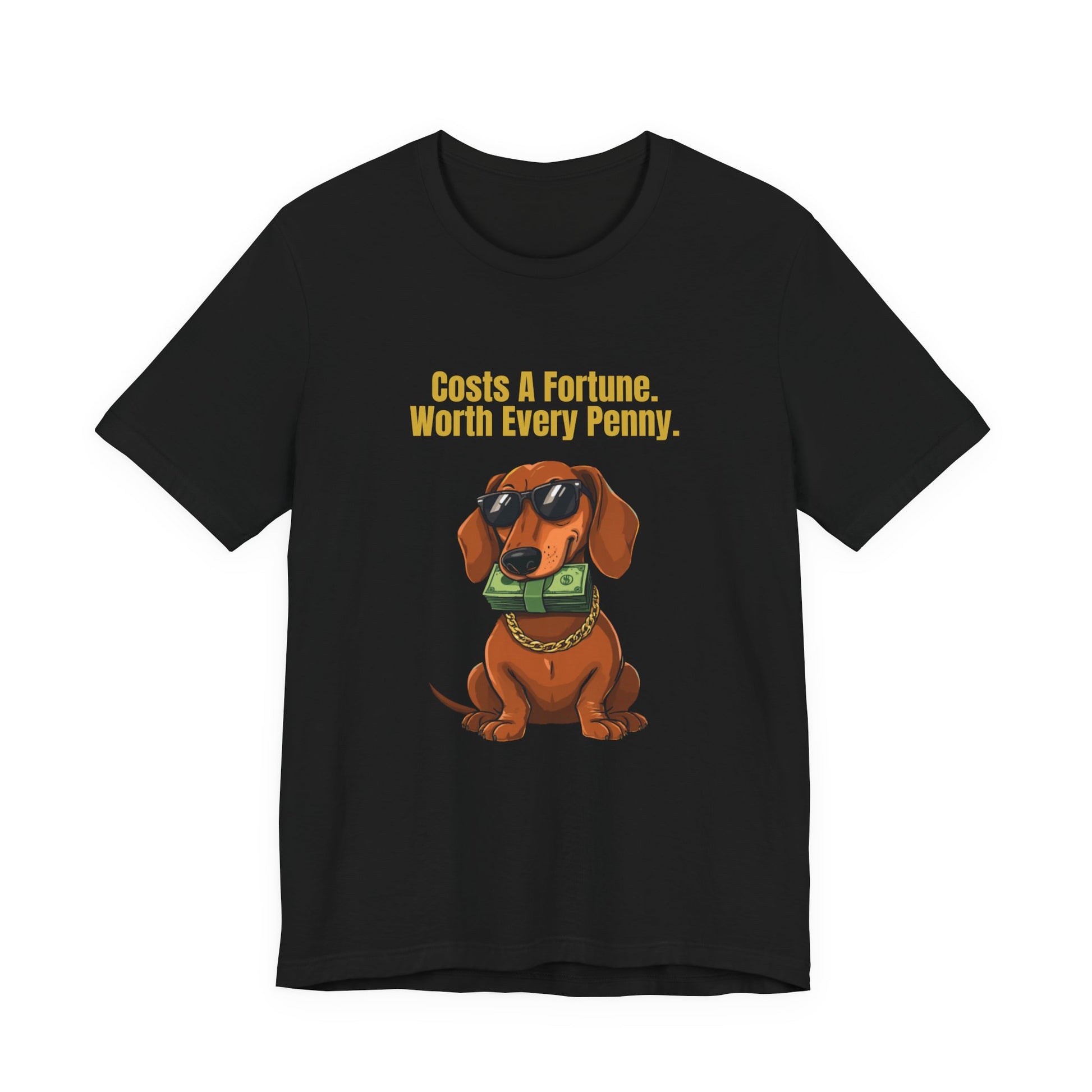 Costs A Fortune Dachshund t-shirt - navy colourway